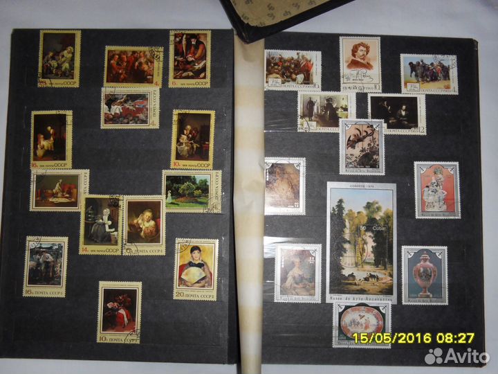 Марки с альбомом