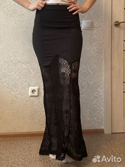 Юбка сетка длинная