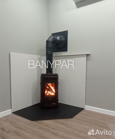 Печь камин чугунная