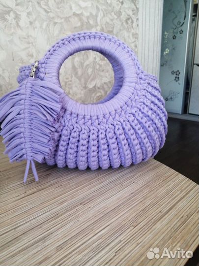 Сумка из трикотажной пряжи