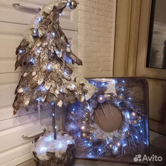 Эко-елка и веночек