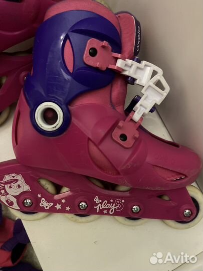 Роликовые коньки Oxelo детские с защитой 30-32