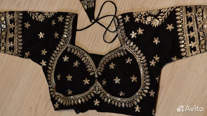 Чоли топ блузка сари короткая бохо трайбл восток