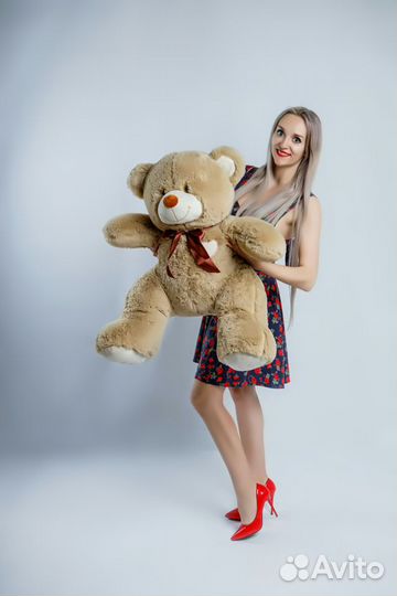 Мишка с нашивкой сердца, средний размер