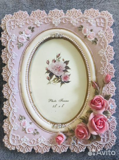 Фоторамка розовая новая, керамика