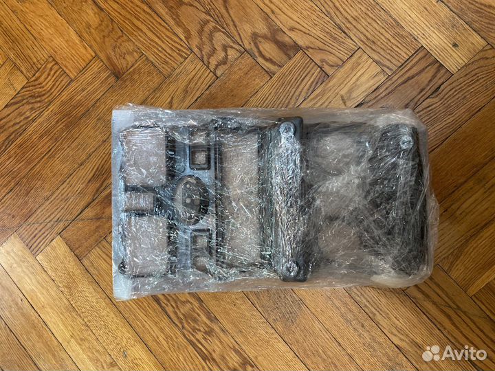 Центральная консоль черный лак приора 1-din