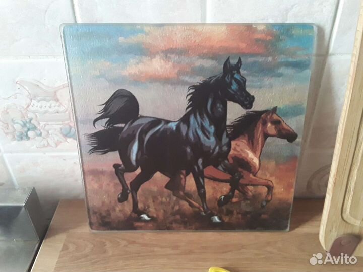 Ножи винтаж, досточка стекло