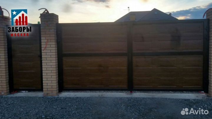 Распашные ворота с установкой