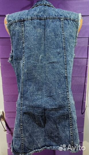 Жилет джинсовый женский оверсайз S