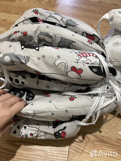 Бортики для детской кровати подушки