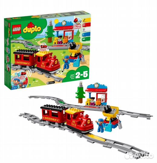 Lego duplo железная дорога 10874