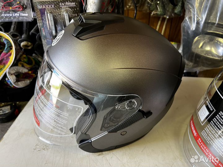 Шлем мотошлем открытого типа новый черный