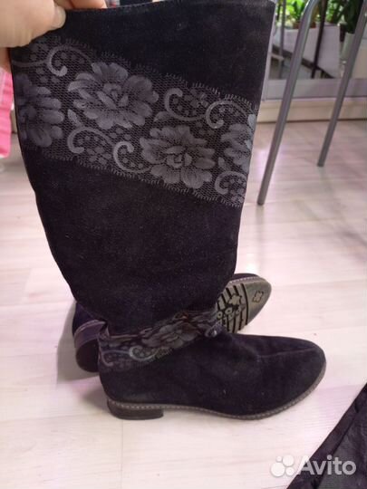 Сапоги женские зимние замшевые натуральные 39 р