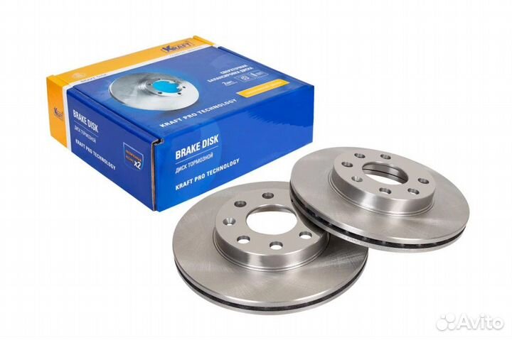 Диск тормозной передний kraft KT016017