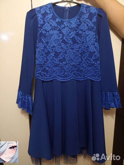 Синее платье для девочки