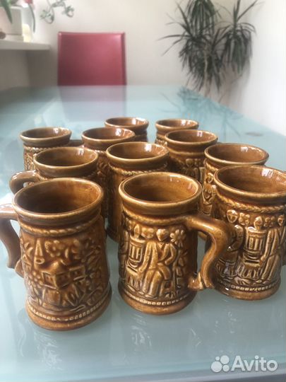 Мини-кружки из обливной керамики СССР