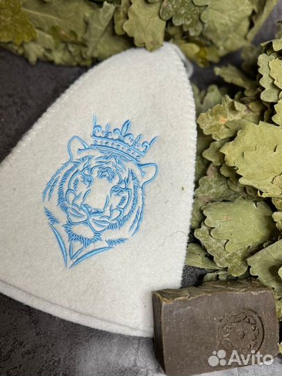 Шапки банные с вышивкой, логотипом