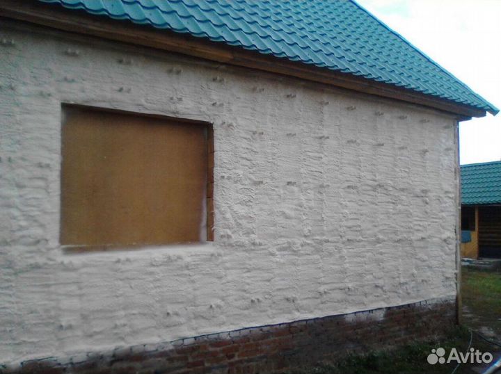 Утепление фасада напылением ППУ от 100м2