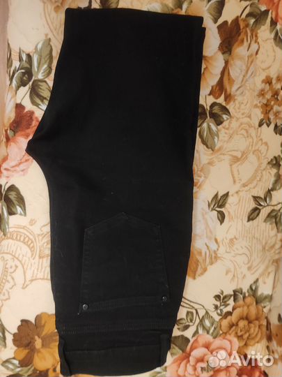 Джинсы скини чёрные р 28