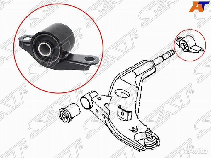 Сайлентблок переднего рычага задний mazda capella