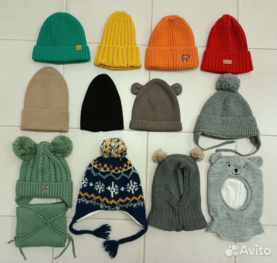 Шапки 6-24 месяцев h&m, zara, baby go