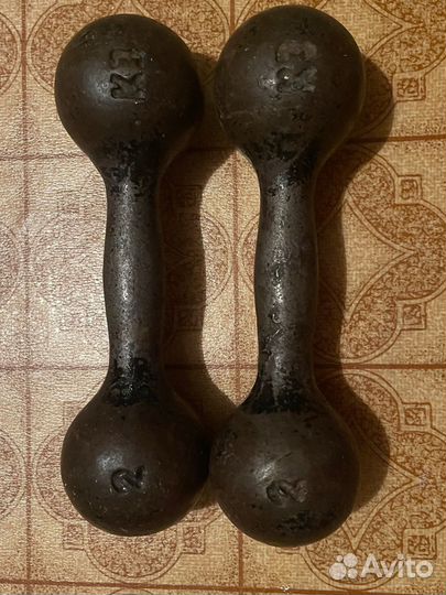 Гантели 2 кг литые советские