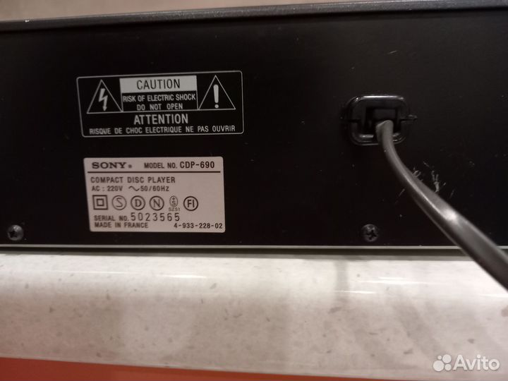 Cd проигрыватель sony cdp-690