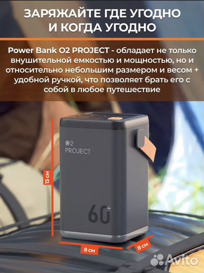Зарядная станция повербанк 60000mAh 36W
