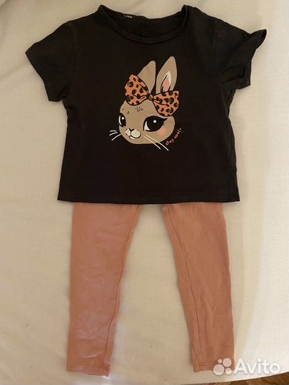 Футболка и лосины теплые hm 92размер