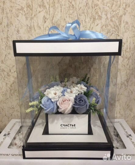 Букет мыльных роз с подсветкой