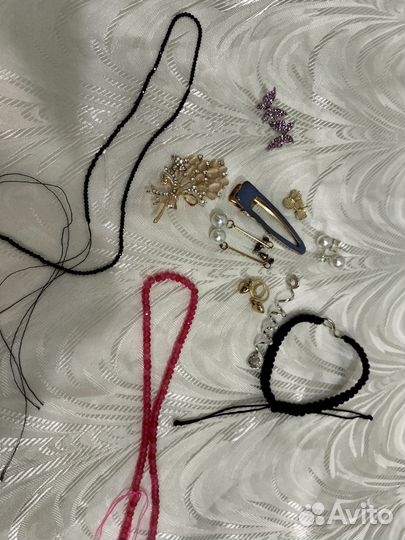Набор подержанной бижутерии,гвоздики без заглушек