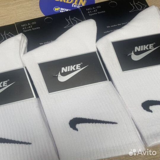 Носки Nike высокие белые