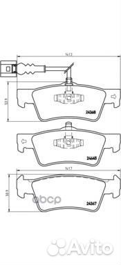 Колодки тормозные дисковые зад P85091 Brembo