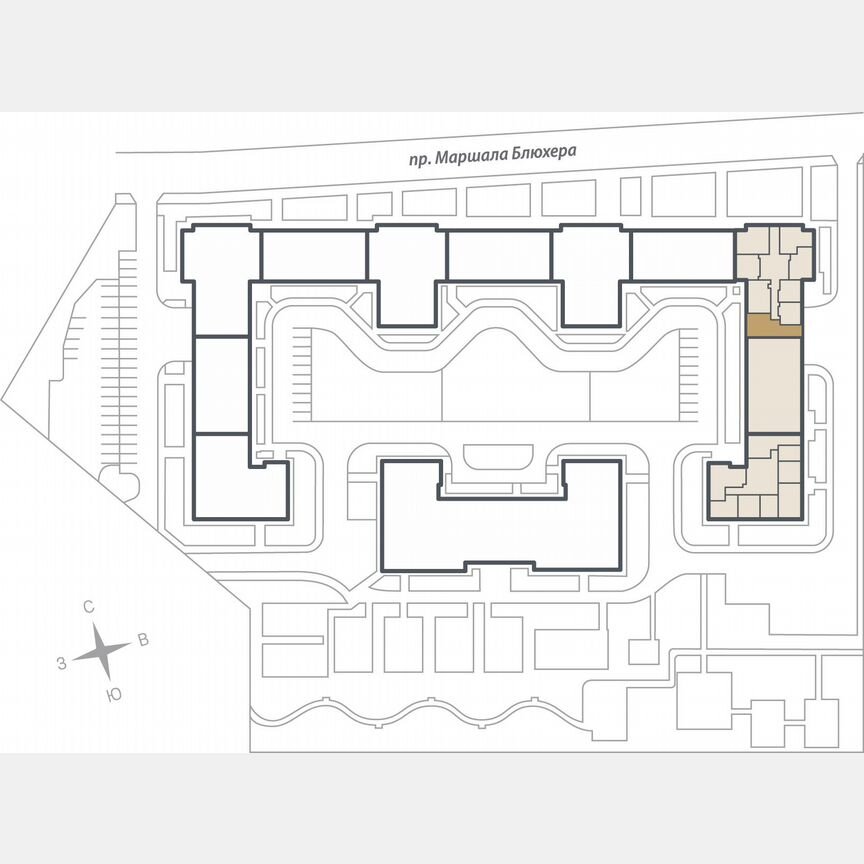 2-к. квартира, 66,6 м², 11/17 эт.