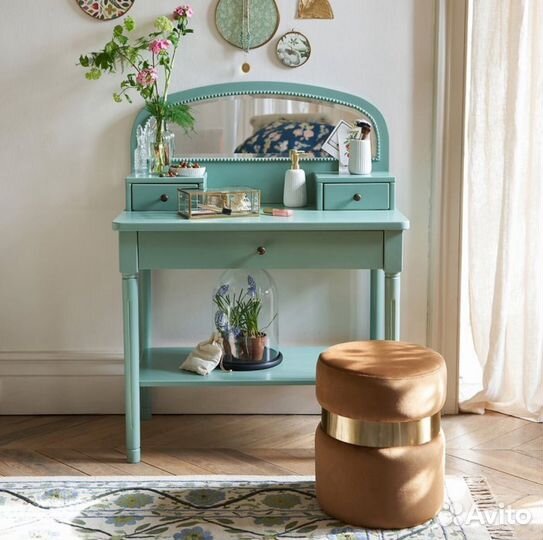 Пуф велюровый из Франции круглый