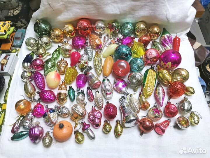 Ёлочные игрушки 87 штук СССР Разные