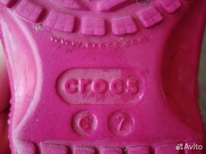 Crocs сабо детские c7 розовые для девочки