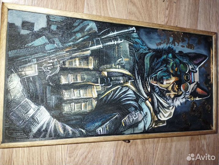 Нарды ручной работы с рисунком новые