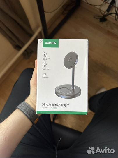 Ugreen беспроводная зарядка 2-1