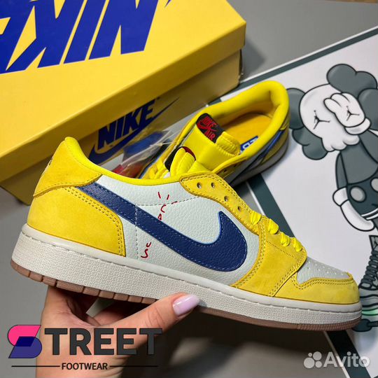 Кроссовки Nike Air Jordan 1 Travis Scott Yellow