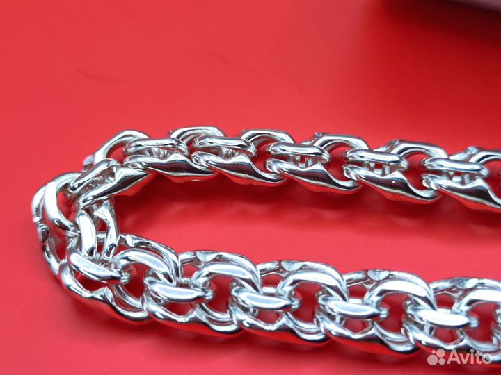 Невероятный мужской серебряный браслет Бисмарк