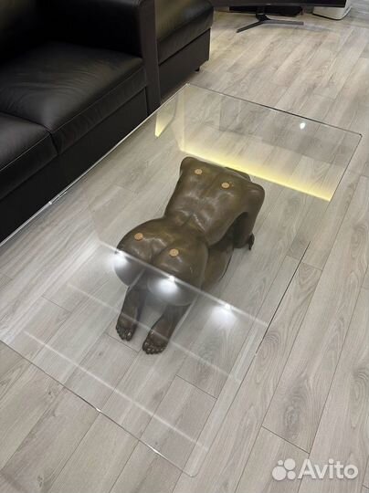 Столик скульптура женская фигура бронза