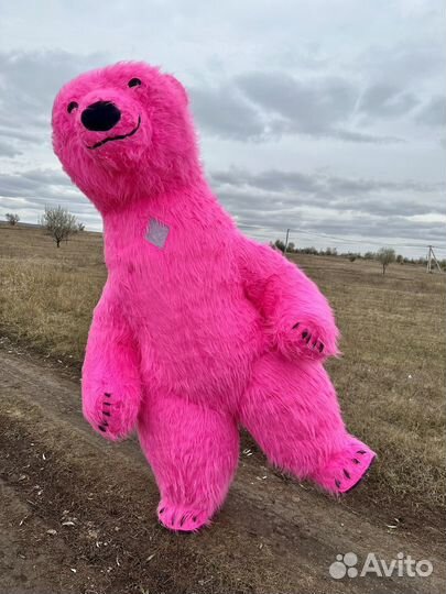 Розовый мишка экспресс поздравление