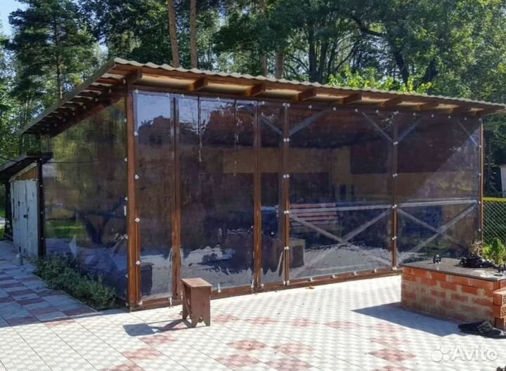 Мягкие окна для беседки террасы