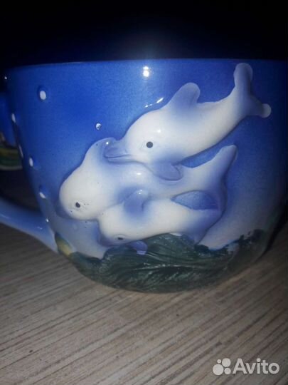 Чашка большая с блюдцем