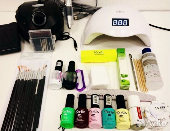 Набор для маникюра beauty c лампой 48Вт