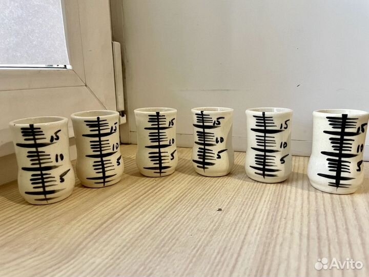 Графин штоф керамический с рюмками