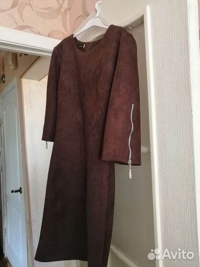 Замшевое платье