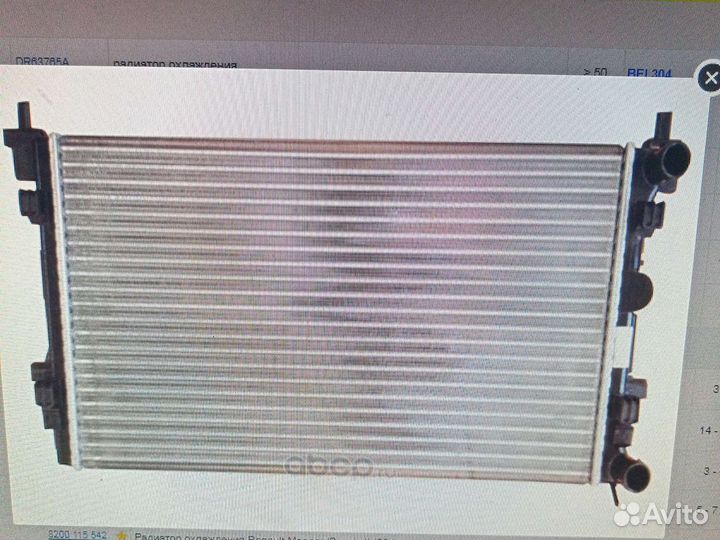 Радиатор охлаждения renault megane 2,сценик