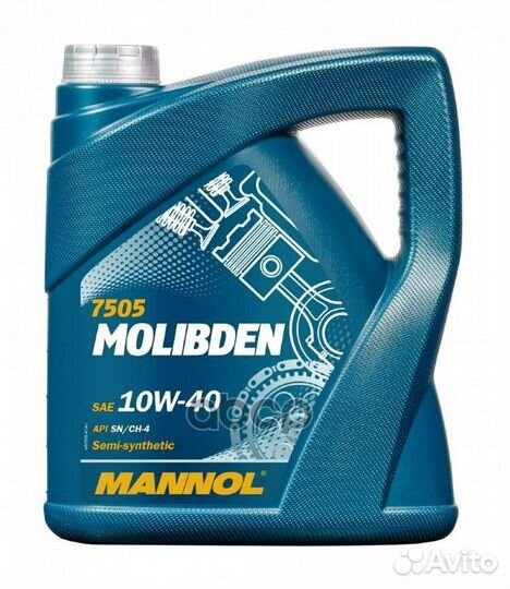 Mannol molibden 10w-40 п/синт.(SN/CH-4) 4л. Масло